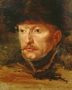 騎士の頭（デュードンヌ中尉の肖像）、1812年頃 作： Theodore Gericault