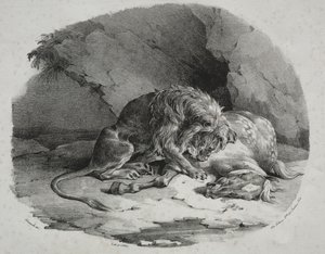 ライオンに食われた馬 作： Theodore Gericault
