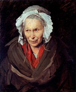 La Hyene de laSalpetriereまたは嫉妬のモノマニア精神病に苦しむ老婆の肖像 作： Theodore Gericault