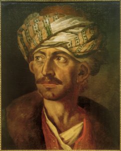 男性の肖像画（おそらくムスタファ） 作： Theodore Gericault