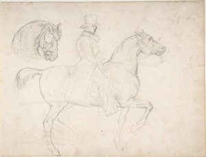 『馬に乗った男』と『馬の頭の習作』 作： Theodore Gericault