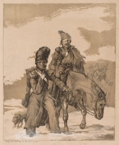 ロシアからの帰還c。 1818年。 作： Theodore Gericault