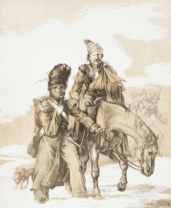 ロシアから帰国（ルトゥールドルシー）。 1818 作： Theodore Gericault