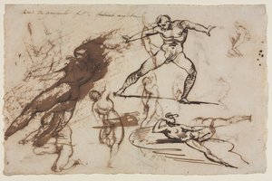 スケッチのシート (reto) 作： Theodore Gericault