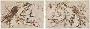 スケッチのシート (reto) スケッチのシート (verso) 作： Theodore Gericault