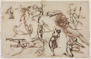 スケッチシート（裏面） 作： Theodore Gericault