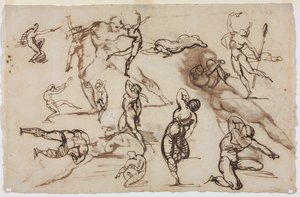 1819年のスケッチシート 作： Theodore Gericault