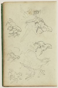馬の横にいる男のための6つの研究 作： Theodore Gericault