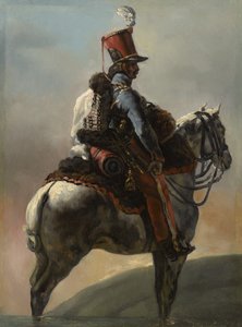 「フッサールのトランペッター」1815年頃の研究-27 作： Theodore Gericault