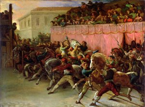 ローマのライダーレスレーサー 作： Theodore Gericault