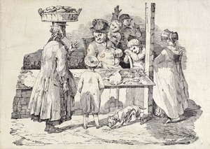 眠っている魚売り、 作： Theodore Gericault