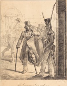 ルーブル美術館のスイス歩哨 作： Theodore Gericault