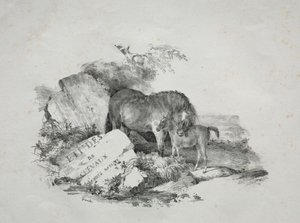 牝馬と仔馬 作： Theodore Gericault