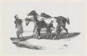 屠殺場へ連れて行かれる三頭の馬（Three Horses Being Led to the Slaughterhouse） 作： Theodore Gericault