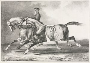 1822年に運動した2つのまだらの馬 作： Theodore Gericault
