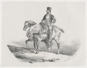 『郵便騎手、あるいは二頭の馬具を付けた馬』（A Postilion or The Two Harnessed Horses）