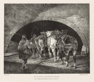 生命と石から引き出されたさまざまな主題：アデルフィワーフへの入り口、1821年。 作： Theodore Gericault