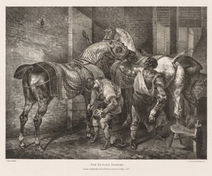 生命と石から引き出されたさまざまな主題：イングリッシュファリアー、1821年。 作： Theodore Gericault