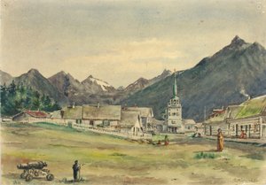 リンカーン・ストリート、シトカ、1887年。 作： Theodore J. Richardson