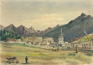 リンカーン・ストリート、シトカ、1887年 作： Theodore J. Richardson