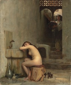 お風呂で休む、1888 作： Theodore Jacques Ralli