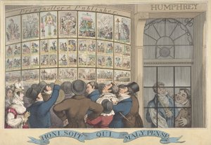 ほに。 ソイ。 クイ。 マル。 Y. ペンセ: G. ハンフリーの似顔絵店、セント ジェームス 27 番地、1821 年 8 月 12 日。 作： Theodore Lane