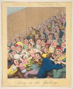 Theatrical Pleasures、ギャラリーにぴったり、Plate 3、ca。 1835年。