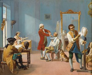 朝のラトイレット、1861 作： Theodore Pierre Nicolas Maillot