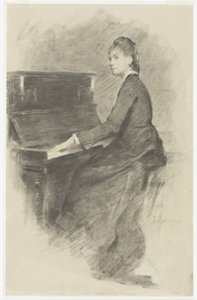 ピアノで、およそ。 1887。 作： Theodore Robinson