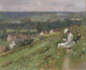 アルコンヴィルの谷、c。 1887年。 作： Theodore Robinson