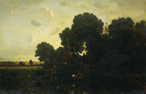 夕暮れ 作： Theodore Rousseau