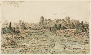 バルビゾニエールの小道 作： Theodore Rousseau