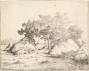 ビアウの植物の桜 作： Theodore Rousseau