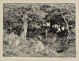 岩からのオーク 作： Theodore Rousseau