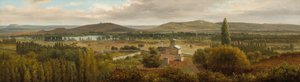 モーゼル川近くのパノラマ風景、c。 1830年。 作： Theodore Rousseau