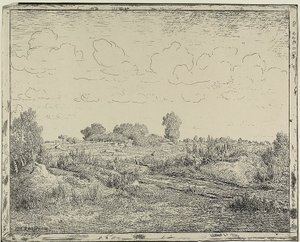 ビアウのプランテの平野 作： Theodore Rousseau