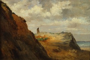 グランビルの海岸（キャンバスに油彩） 作： Theodore Rousseau