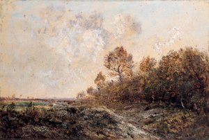 木の端 作： Pierre Etienne Theodore Rousseau