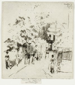 バンク ホリデー、ビューフォート ストリートの角、チェルシー 作： Theodore Roussel