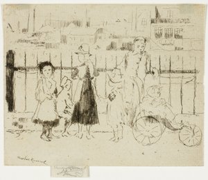 手すりの上のイベント、チェルシー堤防 作： Theodore Roussel
