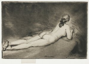 横たわる裸体像 作： Theodore Roussel