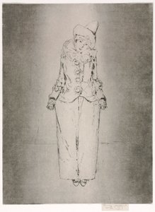 ピエロ アン ピエ、レディ A. C. の肖像 作： Theodore Roussel