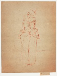 ピエロ アン ピエ、レディ A. C. の肖像 作： Theodore Roussel