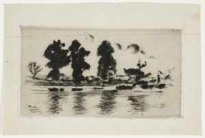 テムズ川、夕方 作： Theodore Roussel