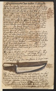 プライミングナイフ（イラスト） 作： Theodore Turquet de Mayerne