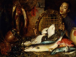 中国の魚屋 作： Theodore Wores