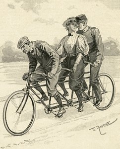 タンデム自転車と呼ばれる3人乗り自転車 作： Theodore Zasche
