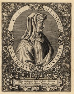 Alexander de Tartagnis, c. 1424-1477, イタリアの法律家。 作： Theodore de Bry