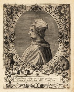 バルトロメオ・サッキ（イタリア・ルネッサンス期の作家）。 作： Theodore de Bry