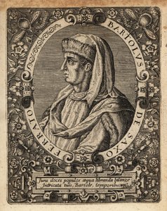 Bartolus de Saxoferrato（イタリアの法学者）。 作： Theodore de Bry